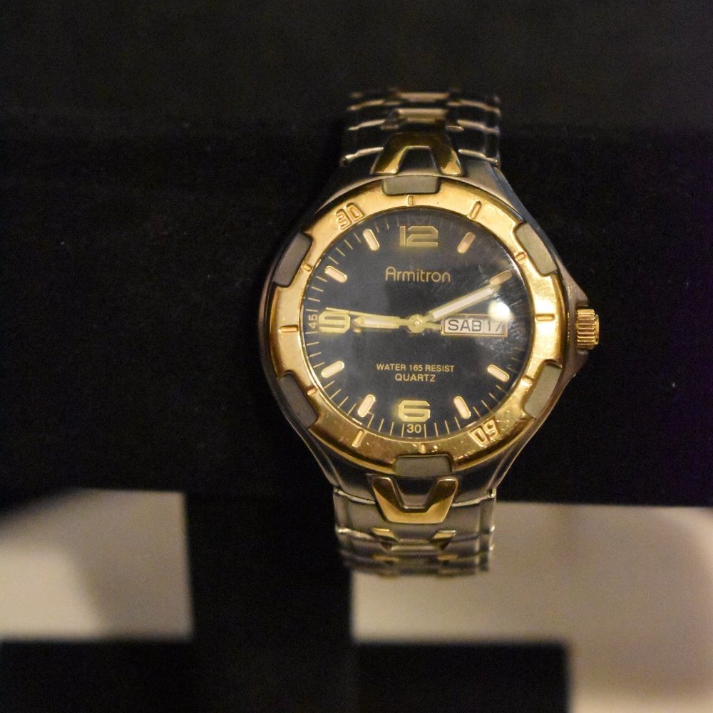 Armitron Mens Watch 2 Tone Rotating Bezel